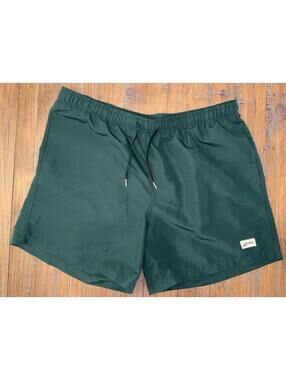 Bather Swim Trunks Shorts Men's Size XL Solid Pine Green w/Lining Recycled